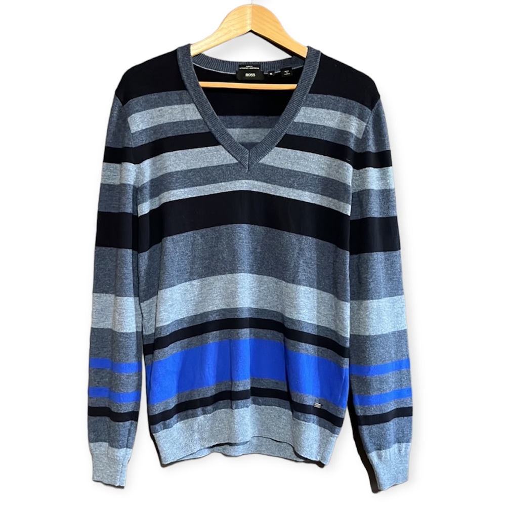 Hugo Boss Extra Fine Lambswool Stripe Sweater
